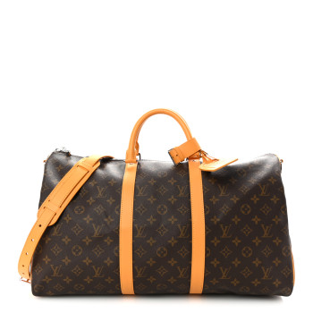 LOUIS VUITTON Monogram Macassar Keepall Bandouliere 50 Safran Yellow