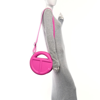 TELFAR Vegan Leather Round Circle Bag Azalea