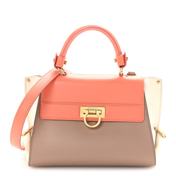 SALVATORE FERRAGAMO Calfskin Small Sofia Satchel Multicolor