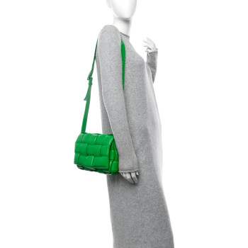 BOTTEGA VENETA Nappa Maxi Intreccio Padded Cassette Crossbody Bag Parakeet
