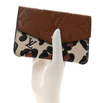LOUIS VUITTON Empreinte Monogram Giant Wild At Heart Key Pouch Caramel