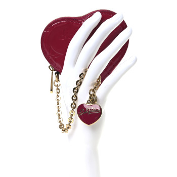 LOUIS VUITTON Vernis Heart Coin Purse Rose Indien
