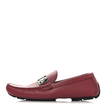 LOUIS VUITTON Calfskin Racetrack Moccasin Loafers 10 Rouge