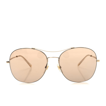 GUCCI Metal Aviator GG0501S Sunglasses Gold