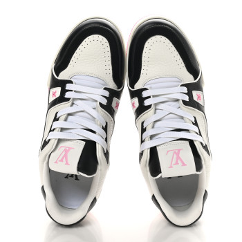 LOUIS VUITTON Calfskin LV Trainer Maxi Sneakers 38 Black Pink