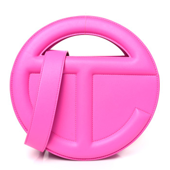 TELFAR Vegan Leather Round Circle Bag Azalea