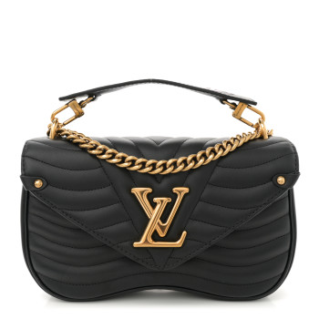 LOUIS VUITTON Calfskin New Wave Chain PM Black