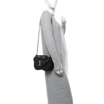 LOUIS VUITTON Calfskin New Wave Chain PM Black