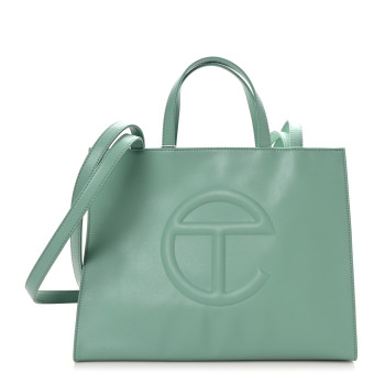 TELFAR Vegan Leather Medium Shopping Bag Sage