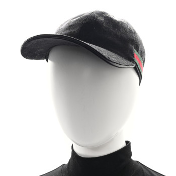 GUCCI Monogram Web Baseball Hat M Black