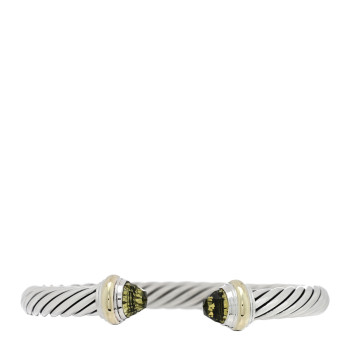 DAVID YURMAN Sterling Silver 14K Yellow Gold Lemon Citrine 5mm Cable Classics Bracelet