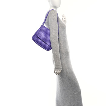 BOTTEGA VENETA Nappa Intrecciato Small Cobble Shoulder Bag Purple