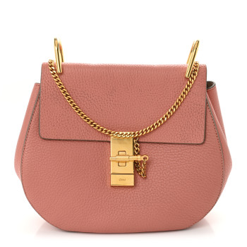 CHLOE Grained Lambskin Drew Shoulder Bag Misty Rose