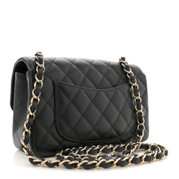 CHANEL Caviar Quilted Mini Rectangular Flap Black