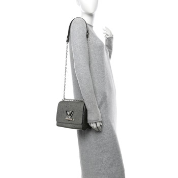 LOUIS VUITTON Epi Twist Shoulder Bag MM Platine