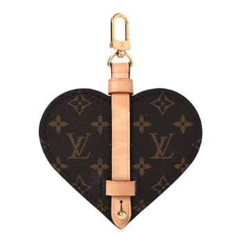 LOUIS VUITTON Monogram Heart Bag Charm