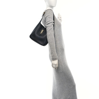 SAINT LAURENT Smooth Calfskin Small Le 5 A 7 Soft Hobo Black