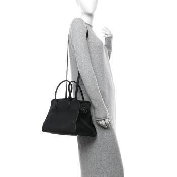 THE ROW Matte Grained Calfskin Soft Margaux 12 Black
