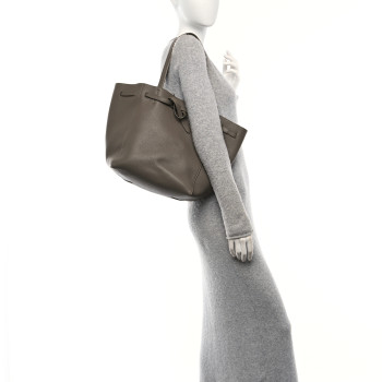 CELINE Soft Grained Calfskin Small Belt Cabas Phantom Taupe