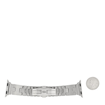 HERMES Stainless Steel 42mm Grand H Apple Watch Single Tour Band Gris