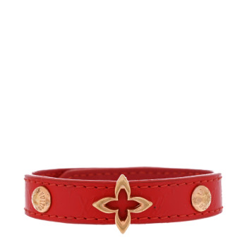 LOUIS VUITTON Vernis Blooming Bracelet 17 Red