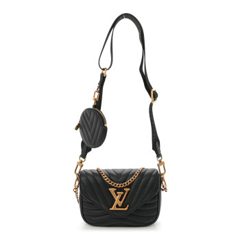 LOUIS VUITTON Calfskin New Wave Multi Pochette Black