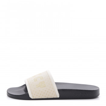 GUCCI X SEGA Supreme Canvas GUCCY Stars Womens Slide Sandals 39 Mystic White Gold 