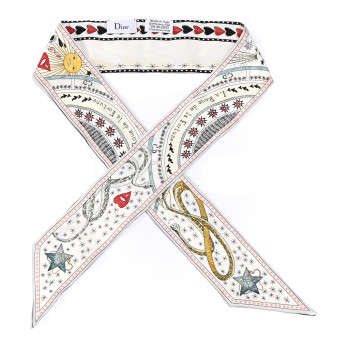 上品な CHRISTIAN DIOR Scarf Mitzah Fortune La De Roue La Silk 小物