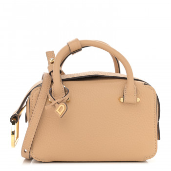 DELVAUX Taurillon Soft Nano Cool Box Satchel Latte 1043262