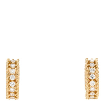 ROBERTO COIN 18K Yellow Gold Diamond Symphony Braided Huggie Hoop Earrings