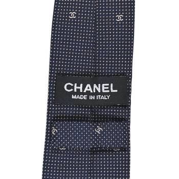 パーツ CHANEL MENS CHANEL Mens Silk CC Neck Tie Blue 1331784 | FASHIONPHILE