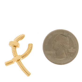 CARTIER 18K Yellow Gold Ecrou Single Left Earring