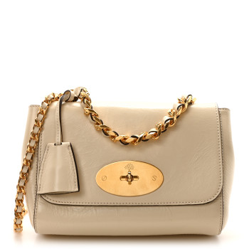 MULBERRY High Shine Calfskin Lily Top Handle Flap Eggshell