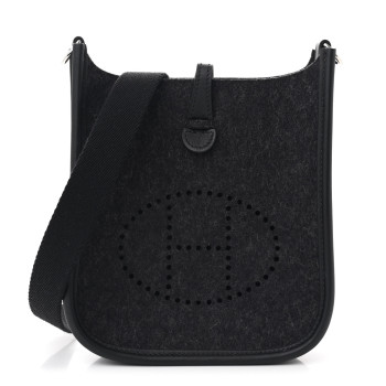 HERMES Feutre Swift Evelyne TPM Gris Moyen Black