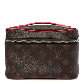 LOUIS VUITTON Monogram Macassar Nice Mini Rouge