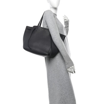 CELINE Soft Grained Calfskin Small Belt Cabas Phantom Grey