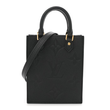 LOUIS VUITTON Empreinte Monogram Giant Petit Sac Plat Black