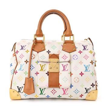 LOUIS VUITTON Monogram Multicolor Speedy 30 White