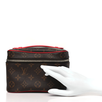 LOUIS VUITTON Monogram Macassar Nice Mini Rouge