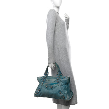 BALENCIAGA Agneau Giant 21 Silver Hardware Work Cyclade