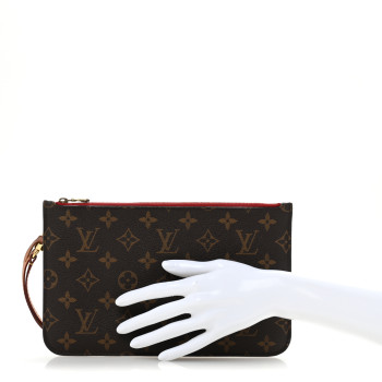 LOUIS VUITTON Monogram Neverfull MM GM Pochette Cherry
