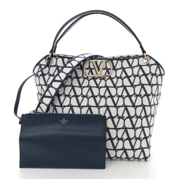 VALENTINO GARAVANI Toile Iconographe Vlogo All In Shopping Bag White Worker
