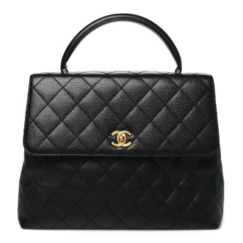 CHANEL Caviar Quilted Jumbo Kelly Flap Black