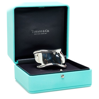 TIFFANY Sterling Silver Elsa Peretti Small Left Wrist Bone Cuff Bracelet