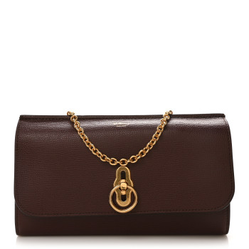 MULBERRY Small Classic Grain Amberley Convertible Clutch Oxblood