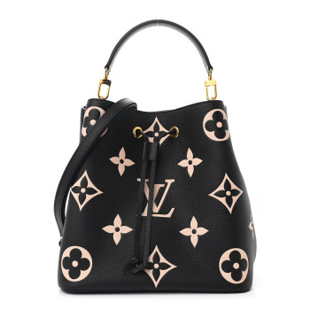 LOUIS VUITTON Empreinte Monogram Giant Neonoe MM Black Beige LOUIS VUITTON Empreinte Monogram Giant Neonoe MM Black Beige