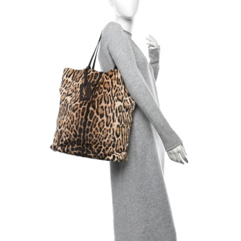 SAINT LAURENT Leopard Calf Hair Tote