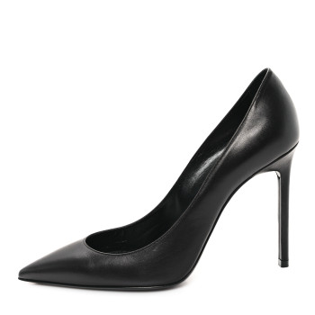 SAINT LAURENT Calfskin Zoe 105 Pumps 38.5 Black