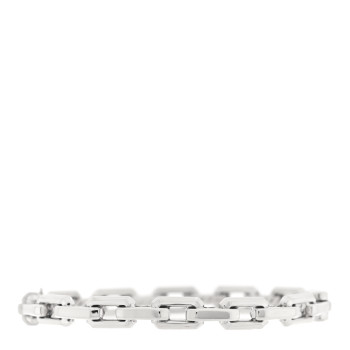 DAVID YURMAN Sterling Silver Diamond 7mm Stax Link Bangle Bracelet