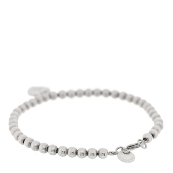 TIFFANY Sterling Silver 4mm Mom Heart Tag Bead Bracelet
